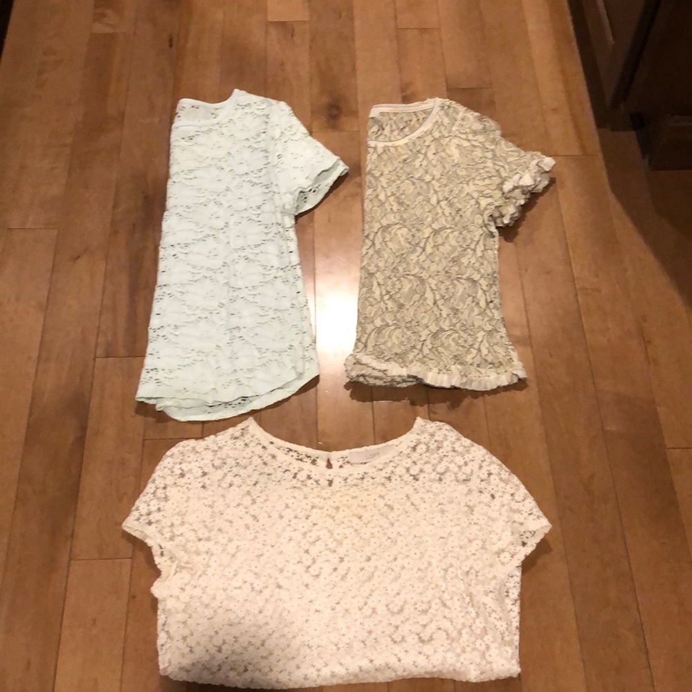 LOFT lace shirt lot! Size L!